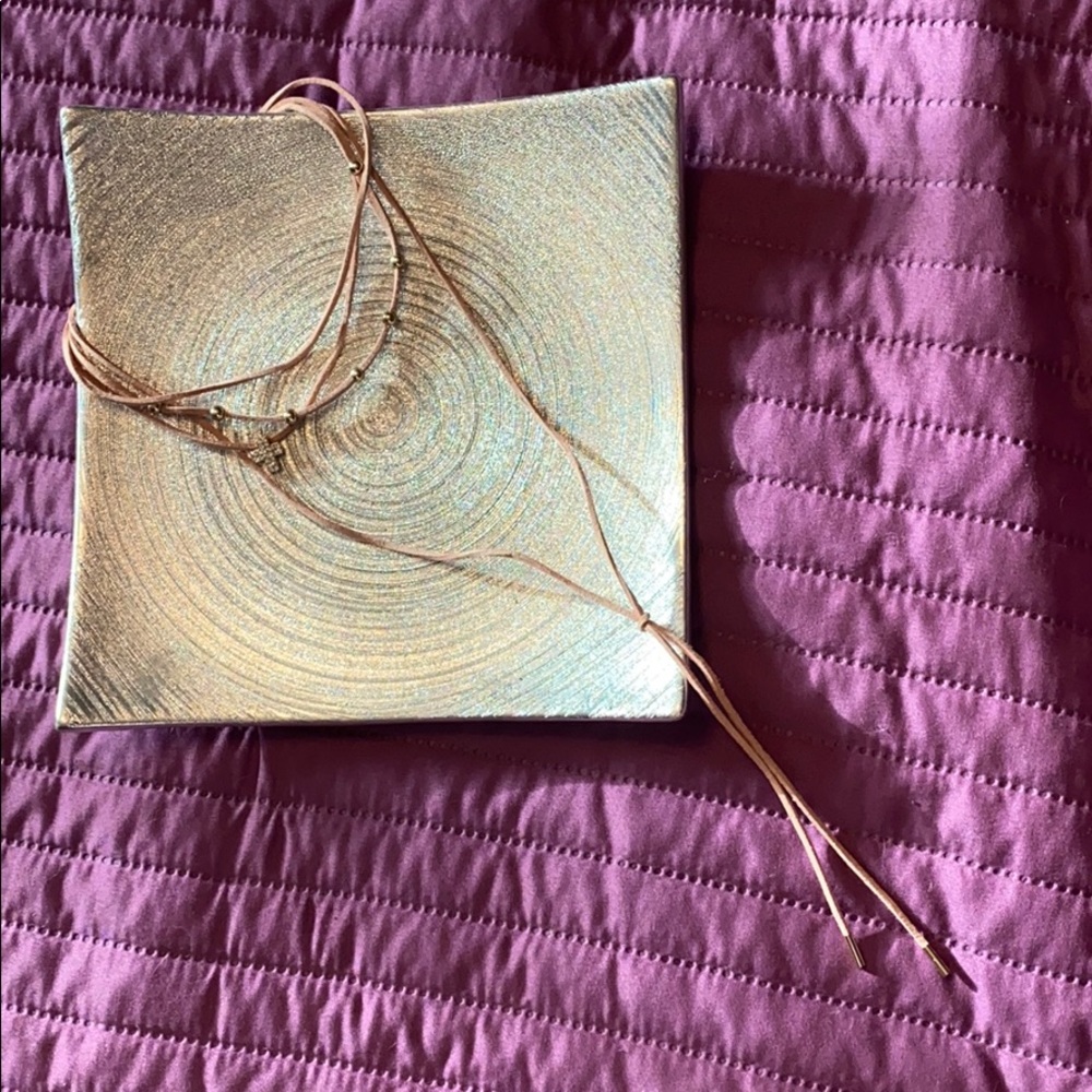 Leather pink choker